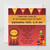 アンダーザビッグトップサーカス招待状 招待状 (裏面)