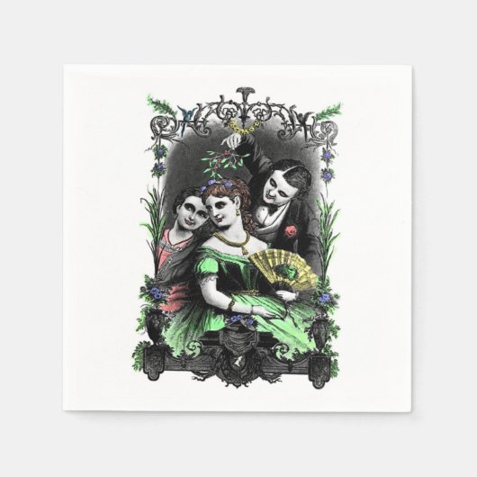 アンダーザミスタントーヴィンテージホリデイ スタンダードカクテルナプキン (正面)