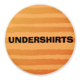 アンダーシャツオレンジ色の水の色のストライプ セラミックノブ