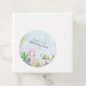 アンダーシーピンクの女の子ベビーシャワーメッセージカード フェイバータグ (インサイチュ)