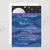 アンダースターズ結婚式招待状ビーチ先 招待状 (正面/裏面)