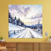 アンダース工芸品「夜明けの雪の裏道」 キャンバスプリント (インサイチュ (リビング))