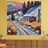 アンダース工芸品 – 道路の向こうの住宅 キャンバスプリント (インサイチュ (リビング))