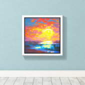 アンダース工芸品* Sun Rising* キャンバスプリント (インサイチュ (ウッドフロア))
