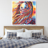 アンダース工芸品* Waiting*印象派の水彩画 キャンバスプリント (インサイチュ (寝室))