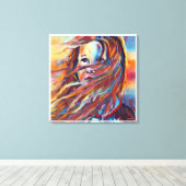 アンダース工芸品* Waiting*印象派の水彩画 キャンバスプリント (インサイチュ (ウッドフロア))