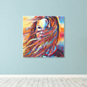 アンダース工芸品* Waiting*印象派の水彩画 キャンバスプリント (インサイチュ (ウッドフロア))