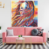 アンダース工芸品* Waiting*印象派の水彩画 キャンバスプリント (インサイチュ (リビング))