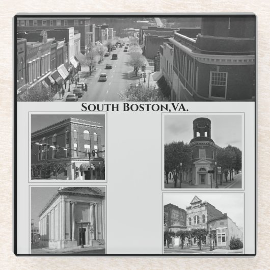 アンダース・アーティストリー、サウスボストン、VA。 ガラスコースター (正面)