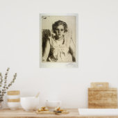 アンダースzorn、女の子のポートレート、エッチング ポスター (キッチン)