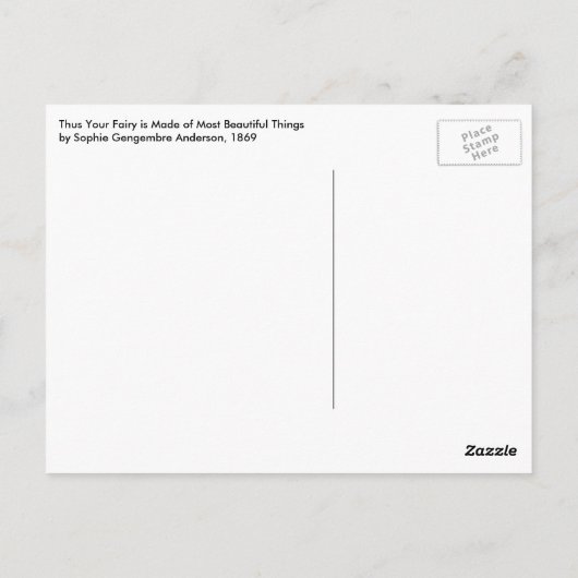 アンダーソンの美しい妖精 ポストカード (裏面)