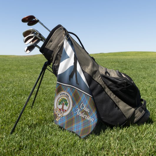 アンダーソンタータンチェックパーソナライズされたゴルフ(彼のために) ゴルフタオル (グリーン)