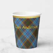アンダーソンパーソナライズされたタータンチェッククリスマス 紙コップ (裏面)