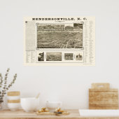 アンダーソンビル， NCパノラママップ – 1913 ポスター (キッチン)