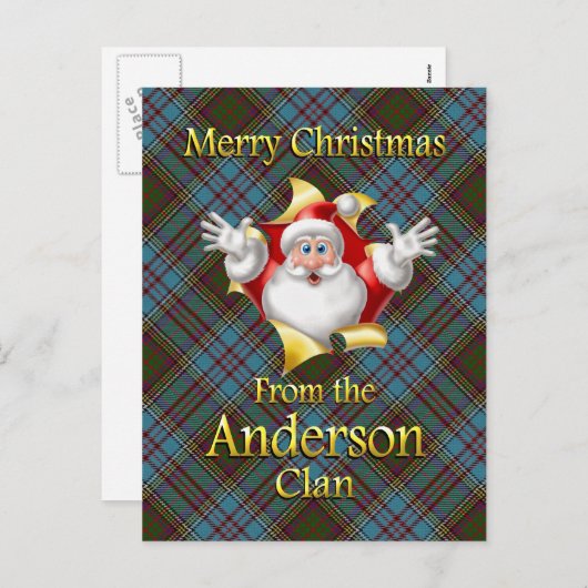 アンダーソン一族のメリークリスマス シーズンポストカード (正面/裏面)