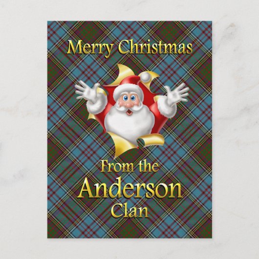 アンダーソン一族のメリークリスマス シーズンポストカード (正面)