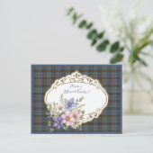 アンダーソン古代スコットランドタータンチェックイースターフローラ シーズンポストカード (スタンド正面)