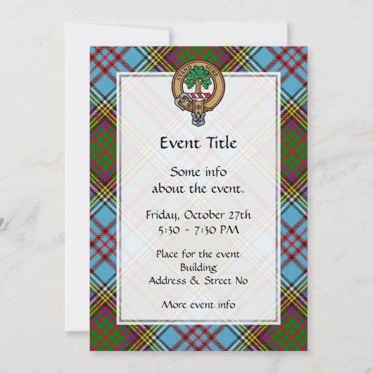 アンダーソン氏紋章招待状 招待状 (正面)