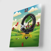 アンダーソン・クランバッジゴルフスクエアウォールクロック スクエア壁時計 (傾斜)