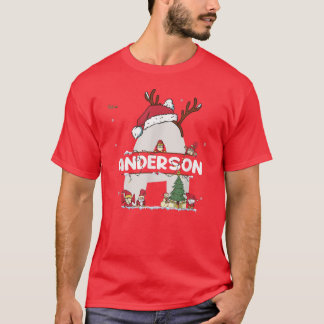 アンダーソン・クリスマスwアンダーソンクリスマスの名おもしろい前 tシャツ