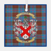 アンダーソン・クレストw/アンダーソンタータンチェックChristmaOrminor ガラスオーナメント (裏面)