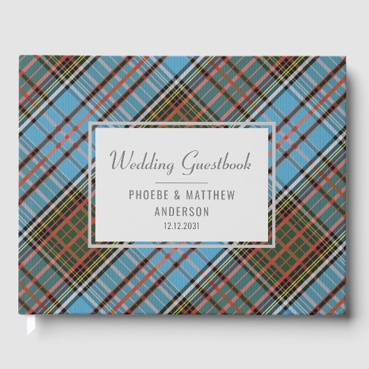 アンダーソン タートン クラン プライド マルチカラー チェック柄 ゲストブック (正面)