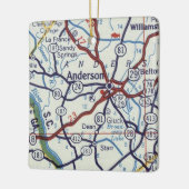 アンダーソンSCヴィンテージマップ セラミックオーナメント (左)