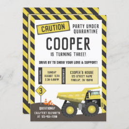 アンダーダンプトラック建築誕生日ドライブBy 招待状