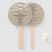 アンダートゥインクルライトオンバーラップ結婚式 プログラムファン ハンドファン (正面&裏面)
