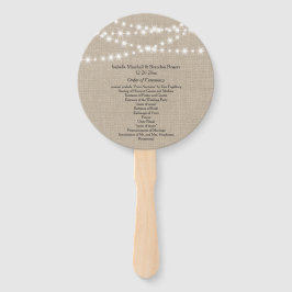 アンダートゥインクルライトオンバーラップ結婚式 プログラムファン ハンドファン