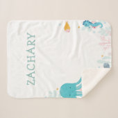 アンダーパーソナライズされたザシーベビー/キッドシャルパブランケット シェルパブランケット (正面(横))