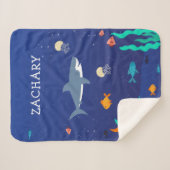 アンダーパーソナライズされたザシーベビー/キッドシャルパブランケット シェルパブランケット (正面(横))