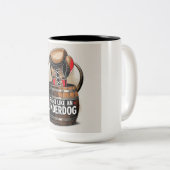 アンダーブラウングローブホワイト文字 ツートーンマグカップ (正面右)