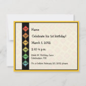 アンダー建築テーマキッズパーティの招待状 招待状 (裏面)