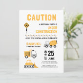 アンダー建築テーマ子供の誕生日パーティー 招待状 (スタンド正面)