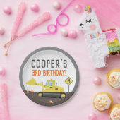 アンダー建築トラクター誕生日任意の年齢 ペーパープレート (パーティー)