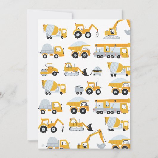 アンダー建築トラック1st誕生日招待状 招待状 (裏面)