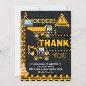 アンダー建築掘削機誕生日 サンキューカード (正面)