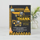 アンダー建築掘削機誕生日 サンキューカード (スタンド正面)