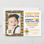 アンダー建築誕生日フォト招待状 招待状 (正面)