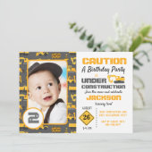 アンダー建築誕生日フォト招待状 招待状 (スタンド正面)