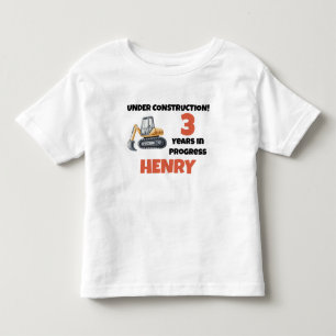 アンダー建築誕生日ボーイカスタムパーティー トドラーTシャツ