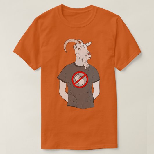 アンチうさぎヤギ Tシャツ (デザイン正面)