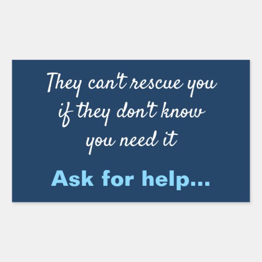 アンチうつ自殺予防 長方形シール (正面)