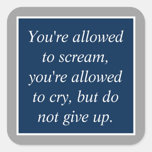 アンチうつ自殺防止やる気を起こさせる スクエアシール (正面)