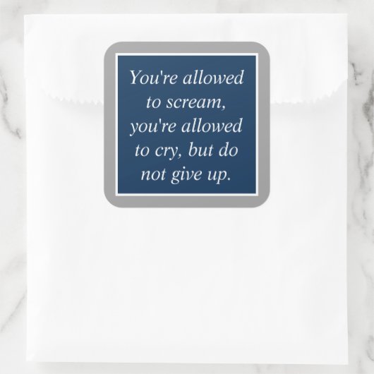 アンチうつ自殺防止やる気を起こさせる スクエアシール (バッグ)