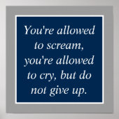 アンチうつ自殺防止やる気を起こさせる ポスター (正面)