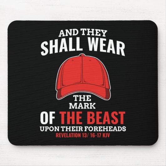 アンチおもしろいの赤い帽子のトランプマーク自由主義の マウスパッド (正面)