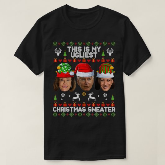 アンチおもしろいジョーバイデン氏これは私のクリスマスクリスマスUgl Tシャツ (デザイン正面)