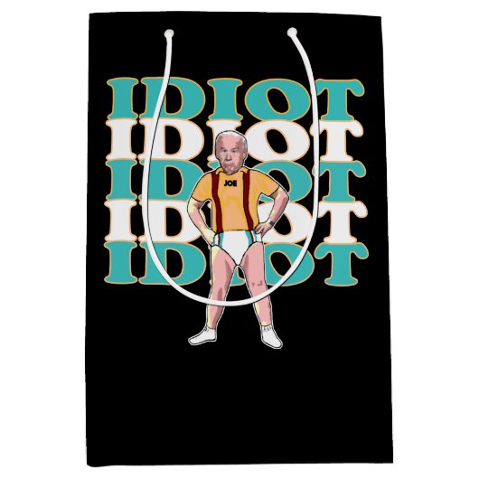 アンチおもしろいジョー・バイデン氏は皮肉っぽい政治だ ミディアムペーパーバッグ (正面)